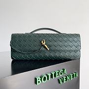 Fortok Bottega Veneta Long Clutch Andiamo Emerald Green 741511 31x13x3cm   - 1