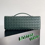 Fortok Bottega Veneta Long Clutch Andiamo Emerald Green 741511 31x13x3cm   - 6