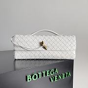 Fortok Bottega Veneta Long Clutch Andiamo White 741511 31x13x3cm - 1