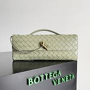 Fortok Bottega Veneta Long Clutch Andiamo Green Mint 741511 31x13x3cm - 1