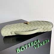 Fortok Bottega Veneta Long Clutch Andiamo Green Mint 741511 31x13x3cm - 2
