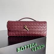 Fortok Bottega Veneta Long Clutch Andiamo Burgundy 741511 31x13x3cm - 1