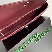 Fortok Bottega Veneta Long Clutch Andiamo Burgundy 741511 31x13x3cm - 4