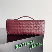 Fortok Bottega Veneta Long Clutch Andiamo Burgundy 741511 31x13x3cm - 5