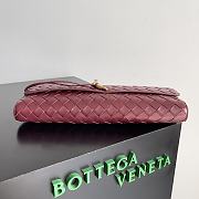 Fortok Bottega Veneta Long Clutch Andiamo Burgundy 741511 31x13x3cm - 2