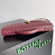Fortok Bottega Veneta Long Clutch Andiamo Burgundy 741511 31x13x3cm - 3