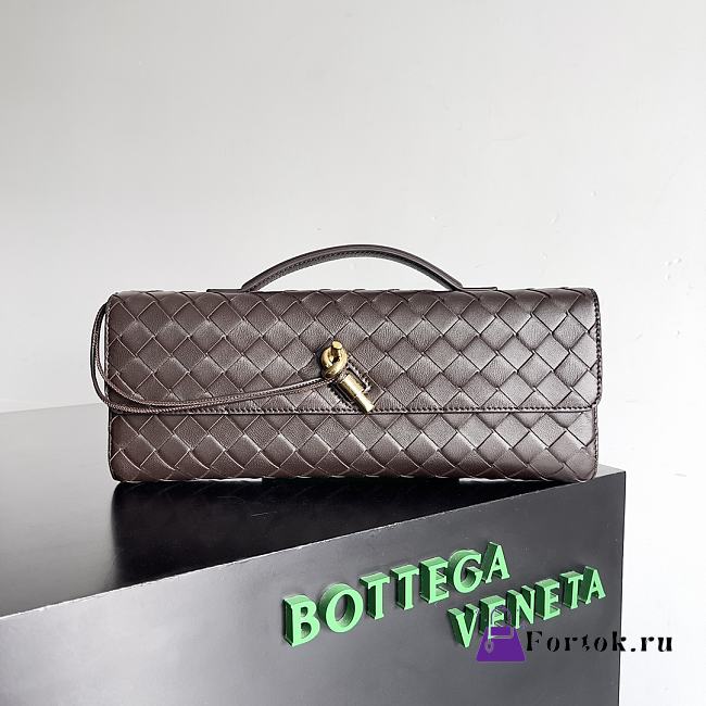 Fortok Bottega Veneta Long Clutch Andiamo Fondant 741511 31x13x3cm - 1