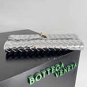 Fortok Bottega Veneta Long Clutch Andiamo Silver 741511 31x13x3cm - 3