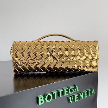 Fortok Bottega Veneta Long Clutch Andiamo Gold 741511 31x13x3cm