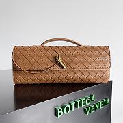 Fortok Bottega Veneta Long Clutch Andiamo Brown 741511 31x13x3cm - 1