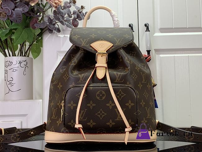 Fortok Louis Vuitton Montsouris PM Backpack Brown M11198 28x30x18cm - 1