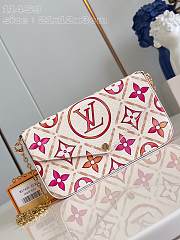 Fortok Louis Vuitton Félicie Pochette Bag Coral M11459 21x12x3cm - 1