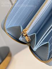 Fortok Louis Vuitton Zippy Wallet Sky Blue Denim M82958 19x10.5x1.5cm - 5