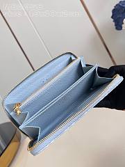 Fortok Louis Vuitton Zippy Wallet Sky Blue Denim M82958 19x10.5x1.5cm - 3