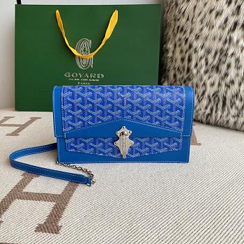 Fortok Goyard Duchess Marie-Caroline Handbag Blue 25x15x6.5cm