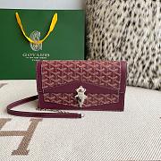 Fortok Goyard Duchess Marie-Caroline Handbag Burgundy 25x15x6.5cm - 1