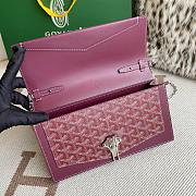 Fortok Goyard Duchess Marie-Caroline Handbag Burgundy 25x15x6.5cm - 4