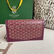 Fortok Goyard Duchess Marie-Caroline Handbag Burgundy 25x15x6.5cm - 3