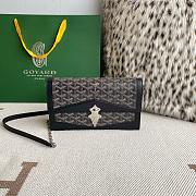 Fortok Goyard Duchess Marie-Caroline Handbag Black 25x15x6.5cm - 1