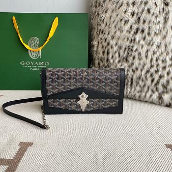 Fortok Goyard Duchess Marie-Caroline Handbag Black 25x15x6.5cm