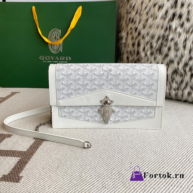 Fortok Goyard Duchess Marie-Caroline Handbag White 25x15x6.5cm - 1