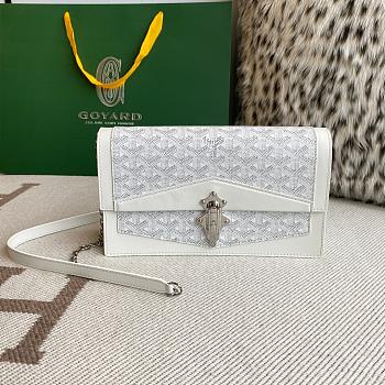 Fortok Goyard Duchess Marie-Caroline Handbag White 25x15x6.5cm