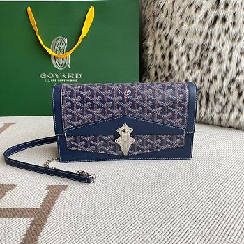 Fortok Goyard Duchess Marie-Caroline Handbag Dark Blue 25x15x6.5cm