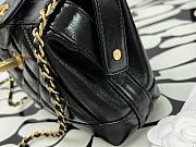 Fortok Chanel Mini Bag With Handle Shiny Black Lambskin AS4958 12×18×7cm - 3
