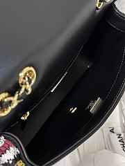Fortok Chanel 22S Black Gold Sequin Bag CF 20cm - 4