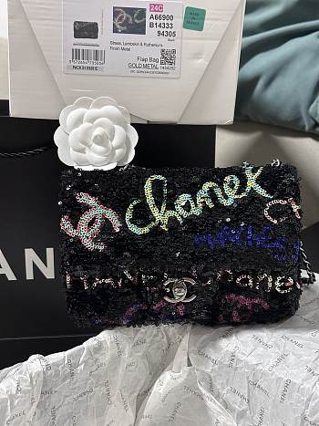 Fortok Chanel 24A Colorful Sequins CF Bag 20cm