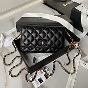 Fortok Chanel 24P Woc Flap Bag Black With Colorful Buckles AP3938 19cm - 1