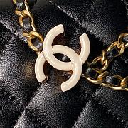 Fortok Chanel 24P Woc Flap Bag Black With Colorful Buckles AP3938 19cm - 4