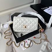 Fortok Chanel 24P Woc Flap Bag White With Colorful Buckles AP3938 19cm - 1