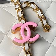 Fortok Chanel 24A Cosmetic Bag White AP3940 17cm - 4