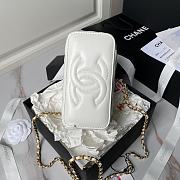 Fortok Chanel 24A Cosmetic Bag White AP3940 17cm - 5