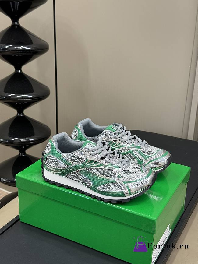 Fortok Bottega Veneta Orbit Sneakers Green - 1