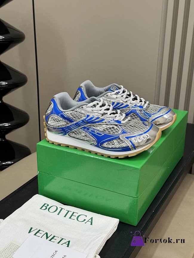 Fortok Bottega Veneta Orbit Sneakers Blue - 1