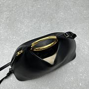 Fortok Jacquemus Les Sculptures Ring Handbag Black 33x14x25cm - 6