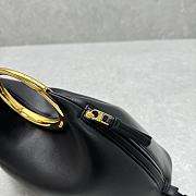 Fortok Jacquemus Les Sculptures Ring Handbag Black 33x14x25cm - 5