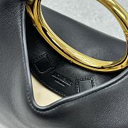 Fortok Jacquemus Les Sculptures Ring Handbag Black 33x14x25cm - 2