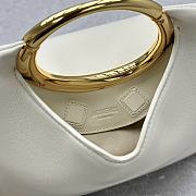Fortok Jacquemus Les Sculptures Ring Handbag White 33x14x25cm - 6