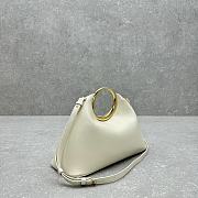Fortok Jacquemus Les Sculptures Ring Handbag White 33x14x25cm - 2