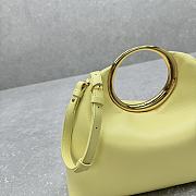 Fortok Jacquemus Les Sculptures Ring Handbag Yellow 33x14x25cm - 5