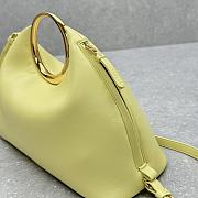 Fortok Jacquemus Les Sculptures Ring Handbag Yellow 33x14x25cm - 3