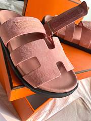 Fortok Hermes Chypre Sandals Light Pink Suede - 4