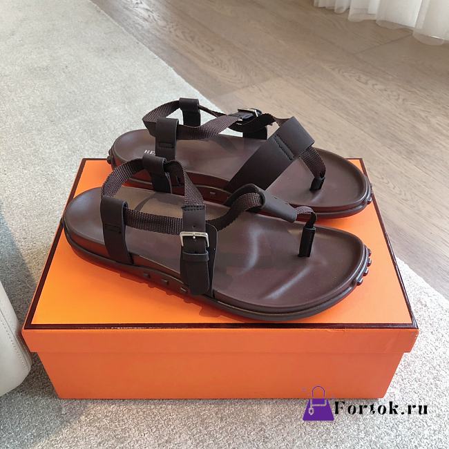 Fortok Hermes 24 Giga Sandals Dark Brown - 1