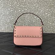 Fortok Valentino Rockstud Small Leather Crossbody Bag Light Pink 19x12x3cm - 1