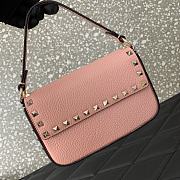 Fortok Valentino Rockstud Small Leather Crossbody Bag Light Pink 19x12x3cm - 6