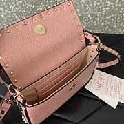 Fortok Valentino Rockstud Small Leather Crossbody Bag Light Pink 19x12x3cm - 4