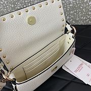 Fortok Valentino Rockstud Small Leather Crossbody Bag White 19x12x3cm - 3